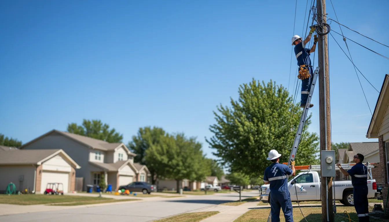 Residential electrician providing installation services in Red Oak, GA